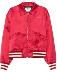 Second/Layer - Satin-Finish Embroidered Bomber Jacket - Lyst