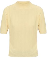 Officine Generale - Laya Ribbed Short-Sleeve T-Shirt - Lyst