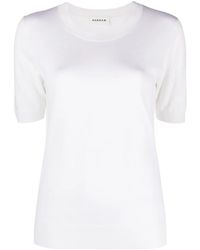 P.A.R.O.S.H. - Linfa Short-Sleeve Fine-Knit Top - Lyst