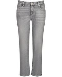 7 For All Mankind - Faded-Effect Whiskered Jeans - Lyst