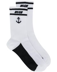 MSGM Socken mit Anker - Weiß