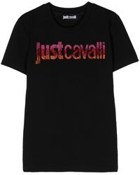 Just Cavalli - Camiseta con apliques de strass - Lyst