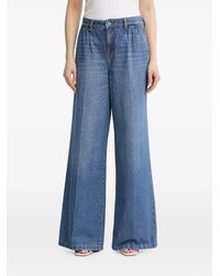 Fracomina - Pleated Wide-Leg Jeans - Lyst