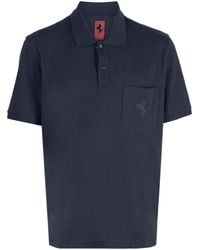 Ferrari - Logo-patch Short-sleeved Polo Shirt - Lyst