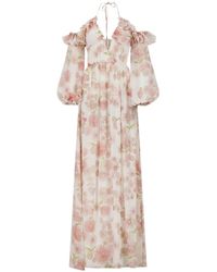 Giambattista Valli - Neckholder-Kleid Mit Blumen-Print - Lyst