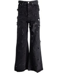 MATIERES FECALES - Distressed-Effect Jeans - Lyst