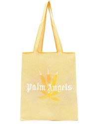 Palm Angels - Rafia Logo Shopping Bag - Lyst