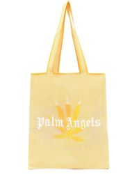 Palm Angels - Rafia Logo Shopping Bag - Lyst