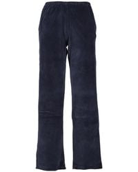Sporty & Rich - Velour Crystal-Logo Track Pants - Lyst