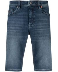BOSS - Short en jean à coupe slim - Lyst