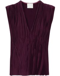 Forte Forte - Sleeveless Pleated Blouse - Lyst