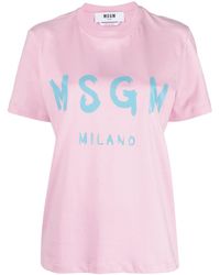 MSGM - ロゴ Tシャツ - Lyst