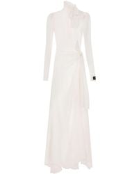 Dolce & Gabbana - Robe longue en soie à effet de transparence - Lyst