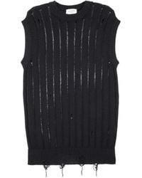 Laneus - Ribgebreide Top - Lyst