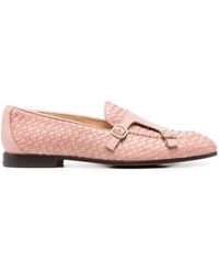 Doucal's - Double-buckle Woven Loafers - Lyst