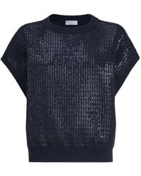 Brunello Cucinelli - Dazzling Oberteil mit Karomuster - Lyst