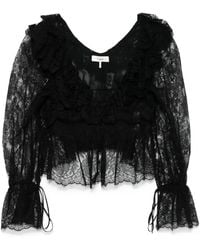 Chloé - V-Neck Lace Crop Top - Lyst