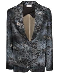 Pierre Louis Mascia - Blazer Boutonné À Fleurs En Jacquard - Lyst