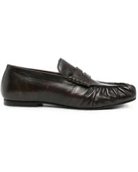 Alohas - Aven Ruched-Detailing Leather Loafers - Lyst