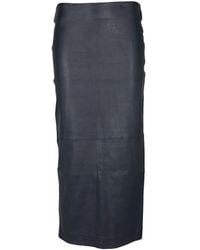 SPRWMN - Jupe Mi-Longue Carolyn En Cuir - Lyst