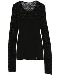 Patrizia Pepe - Lace-Effect Slim-Fit Top - Lyst