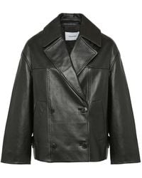 Yves Salomon - Double-Breasted Leather Jacket - Lyst