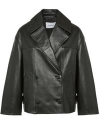 Yves Salomon - Double-breasted Leather Jacket - Lyst