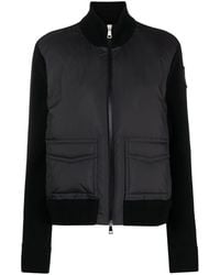 Moncler - Knitted-panel Padded Jacket - Lyst
