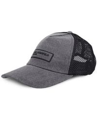 KARL LAGERFELD - Logo-Patch Mesh-Panel Baseball Cap - Lyst