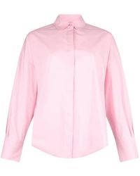 Liu Jo - Logo-Studs Poplin Shirt - Lyst