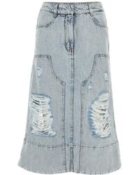 Givenchy - ダメージ デニムスカート - Lyst
