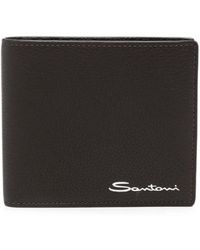 Santoni - Logo-Plaque Leather Wallet - Lyst