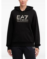 EA7 - Logo Hooded Top - Lyst