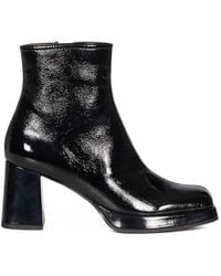 Chie Mihara - Ketin Patent-Finish Platform Ankle Boots - Lyst
