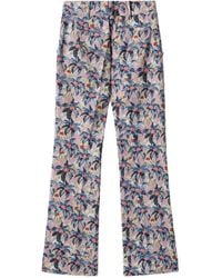La DoubleJ - Hendrix Floral-Print Flared Trousers - Lyst