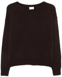 Allude - Long-Sleeve Ribbed-Trim Sweater - Lyst