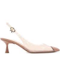 Gianvito Rossi - 55Mm Plexi Toe-Cap Slingback Pumps - Lyst