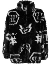 Philipp Plein - モノグラム エコファーコート - Lyst