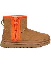 UGG - Classic Mini Zipper Tape Logo "Chestnut" Boots - Lyst