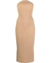 KHAITE - Ribbed Bodycon Midi Dress - Lyst