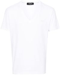 DSquared² - Katoenen T-shirt Met Logoplakkaat - Lyst