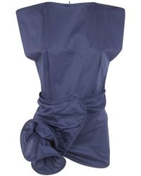 Liviana Conti - Rosette-Detail Padded-Shoulder Top - Lyst