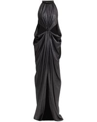 Gemy Maalouf - Embellished-Neck Draped Maxi Dress - Lyst