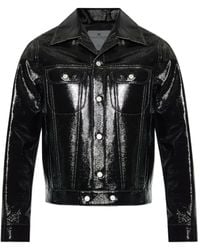 Courreges - Veste Boutonnée À Effet De Brillance - Lyst