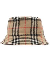 Burberry - Reversible Check Wool Bucket Hat - Lyst