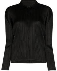 Pleats Please Issey Miyake - Basics Plissé Shirt - Women's - Polyester - Lyst