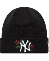 KTZ - New York Yankees Mlb Sequin-Embellished Rose-Embroidered Beanie Hat - Lyst