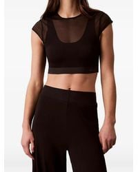 Calvin Klein - Cropped Performance Sports Bra Top - Lyst