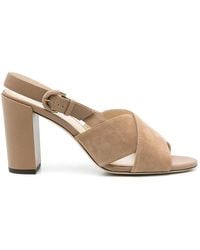 Tod's - Suede 100Mm Slingback Sandals - Lyst