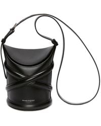Alexander McQueen - Black The Curve Small Leather Cross Body Bag - Lyst